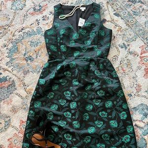 Gorgeous green poppy JCrew dress NWT